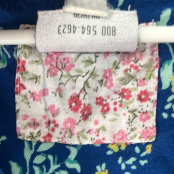 Cottage core blue blouse with flowers Vermont Country Store - Picture 3 of 5